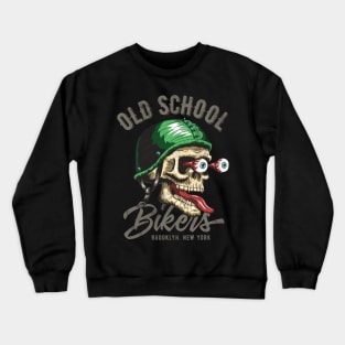 Old School Bikers Vintage Distressed Style Crewneck Sweatshirt